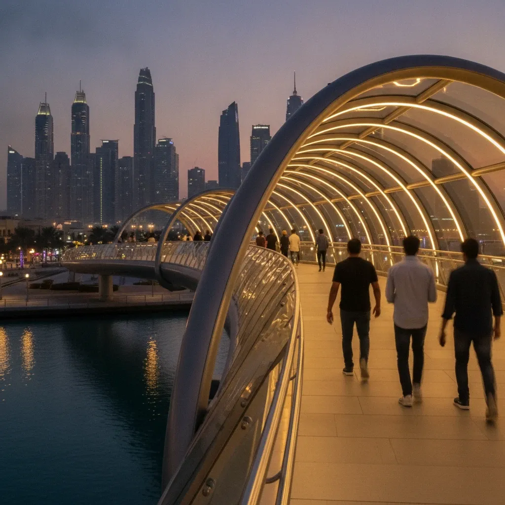 Dubai's New Motion-Sensor Bridge Lights Transform Evening Safety Across 30 Key Crossings